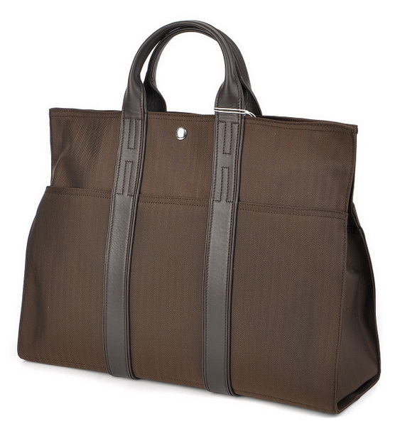 Best Hermes Canvas Handbags Coffee 509004 - Click Image to Close